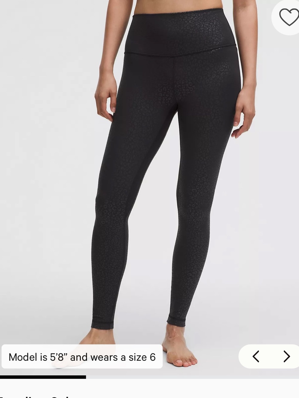 lululemon Align™ Black Leopard Print Leggings 28”